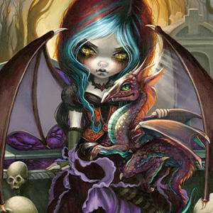 Gothic Vampire Fairy with Dragon & Skulls by Jasmine Becket-Griffith Galaxy Book 12in Skin